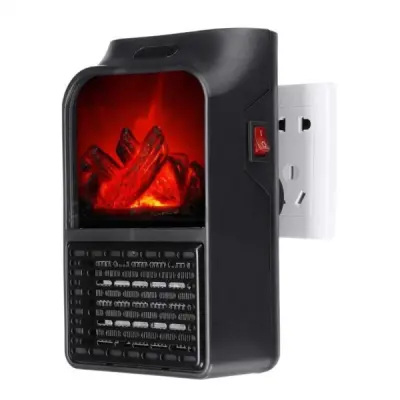 Prijenosni električni kamin grijač, s efektom plamena, kompaktni mini grijač, za dom i ured | LUXIFLAME