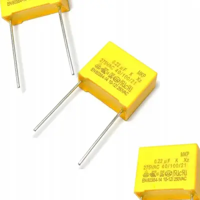 MKP X2 Kondenzator 0,33uF 310V AC – Polipropilen, Metaliziran | 15mm Raster, -40°C do +110°C