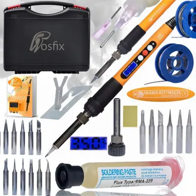 Set Lemilica Rosfix Electric s – 60W, LCD, 180-500°C | 18 VRHova, Kositar, Topnik