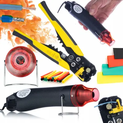 Set Alata Mini Hot-Air Heat Gun 300W – Termoskupljajuce Cijevi 164 Kom | Klijesta Za Krimpanje