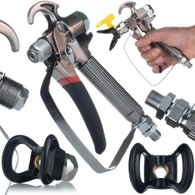 Pištolj Za Airless Raspršivac TurboJet TJ1 – Precizna Stal Kovana | Kompatibilnost s Graco, Wagner, Titan