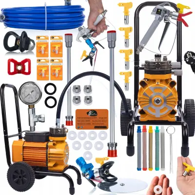 Raspršivač Bez Zraka Strong Orange Storm SOS03 – 3500W, 18L/Min, 227 Bar | Set Pribora Za Bojanje