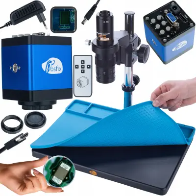 Earth Pro MCEP-0.5X Set Mikroskopa + Draco Blue PRO KMDBP-HDMI-VGA 2mp Kamera – Visoka Rezolucija | Silikonski Pod 380x260mm