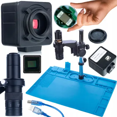 Set Earth Pro MCEP-0.5X Mikroskop + Crux PRO 5MP Kamera – HDMI/USB | Silikonski Pod 480x320mm