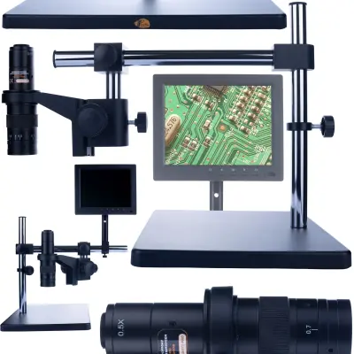 Digitalni Earth Pro MCEP-0.5X-PZRR Mikroskop – Podesivo Rame, Zoom 7x-45x | C-Nosač 25 Mm