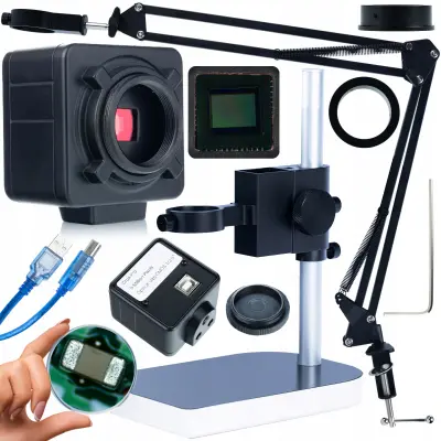 Set Za Digitalnu Mikroskopiju ODM-180X – Podesivi Nosač, Platforma i 5MP Kamera | HDMI/USB Kompatibilnost