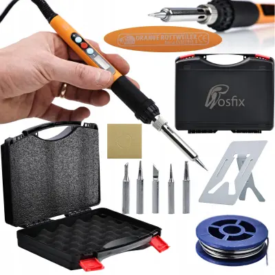 Set Lemilica Rosfix Electric s 12u1 – 60W, LCD, 180-500°C | 6 VRHto, Kositar, Podna