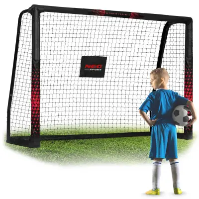 Izdržljiva nogometna gol 180 x 120 x 60 cm u crnoj i crvenoj boji - NS-463
