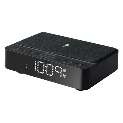 AIWA radio budilica s bežičnim punjačem, CR-30BK