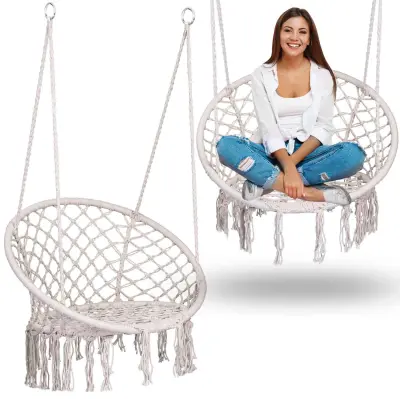 ljuljačka gnijezdo 80 cm Boho - siva