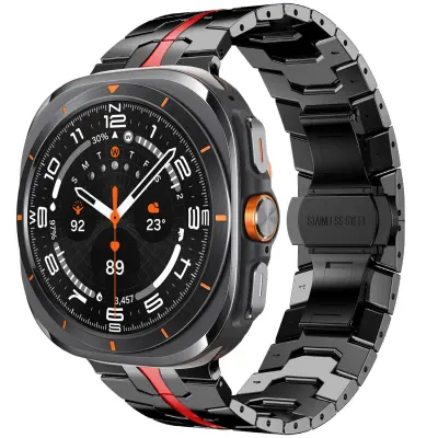 Crno-crveni remen za sat za Samsung Watch 7 Ultra (47MM) Crna, Crvena