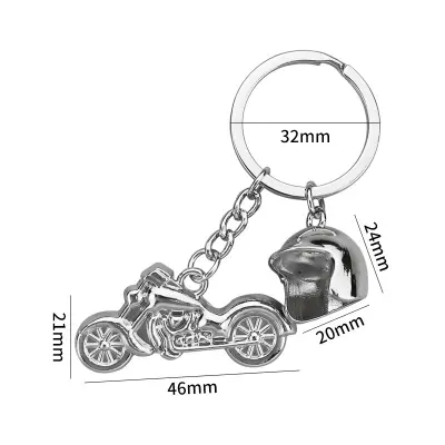 Privjesak za ključeve za motociklističku kacigu Srebrna