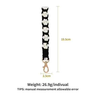 Stilski lanyard za telefon sa šapom za mačku Crna