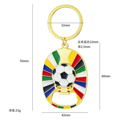 UEFA Euro 2024 Privjesak za ključeve - Zlatni otvarač za boce Zlatna