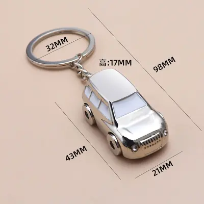 Jeep privjesak za ključeve - Minijaturni privjesak za ključeve automobila Srebrna