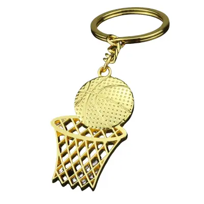 Privjesak za ključeve košarkaške lopte za obožavatelje NBA-a Zlatna