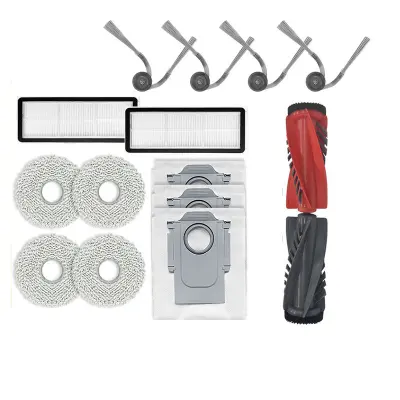 Roborock Q Revo Curv Paket dodatne opreme - 1 glavna četka, 4 krpe za brisanje, 2 filtera, 3 vrećice za prašinu, 4 bočne četke – Kompletni set za učin