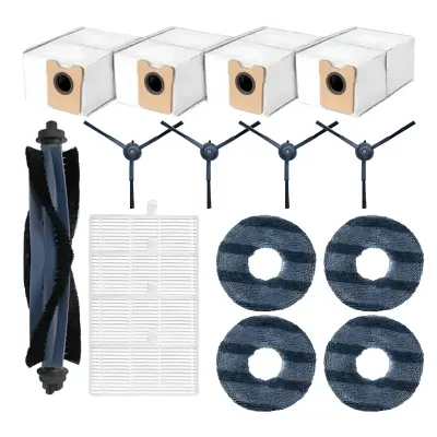 Paket dodatne opreme za robotski usisavač Eufy Omni C20 - Glavna četka, filter, krpe za brisanje, bočne četke, vrećice za prašinu - Kompletni set za č