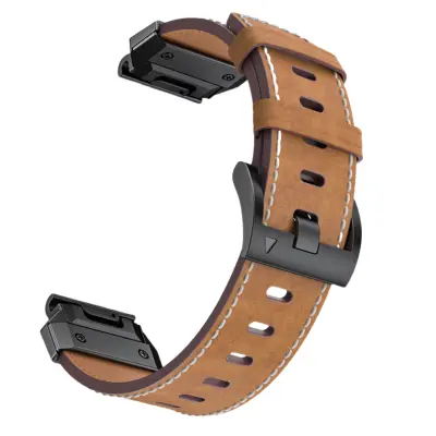 Remen od prave kože za Garmin Fenix 8/7X/7/6/5/965 Smeđa