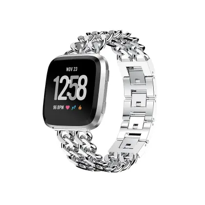 Remen od legure s dvostrukim denim lancem za seriju Fitbit Versa Srebrna