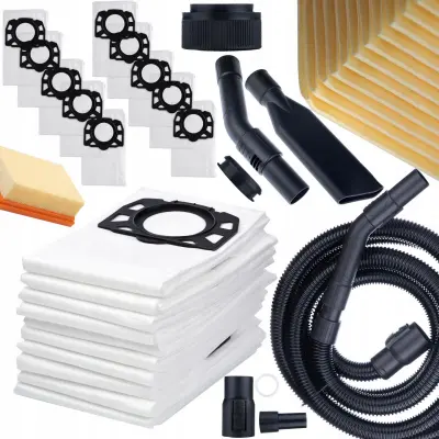 Zamjenski Set Filtera i Vrećica – Kompatibilno s Kärcher WD4–WD6 | 10 Vrećica + 4m Crijevo