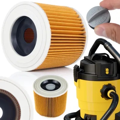Zamjenski Filtar Za Usisavač – Kompatibilno s Kärcher MV2, MV3, WD2, WD3 | Poliester, Periv, 11,5x12,3 Cm