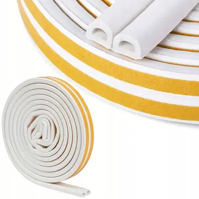 Brtva Za Prozore Tip D Bijela 6m – EPDM Rubber | Otporan na UV, Vodu, Temperaturu