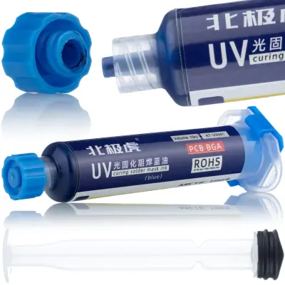 Plava UV Soldermaska 10ml – Zaštita PCB, Brzo Stvrdnjavanje | Neprovodna, 95mm