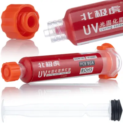 Soldermaska UV Crvena 10ml – Zaštita PCB, Brzo Stvrdnjavanje | Neprovodna, Trajna
