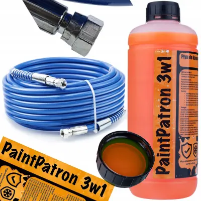 Crijevo Za Airless Raspršivac TPU 15m + PaintPatron 3u1 1L – Plavi | 228 Bar, 1/4" Navoj