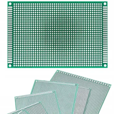 Univerzalna Prototipna Ploča 80x120 Mm – Dvostrana, Zeleni Soldermask | THT Montaža, Raster 2,54 Mm