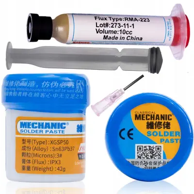 Set Lemilica XGSP50 + Flux RMA-223 – Precizno Lemljenje | Sn63/Pb37, 183°C, 42g, 10cc