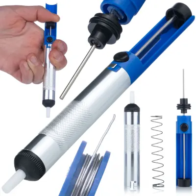 Odsisivač Lemne Žice – Teflonski Vrh, Aluminijsko Kućište | Duljina 18,5 Cm, Promjer 3 Mm