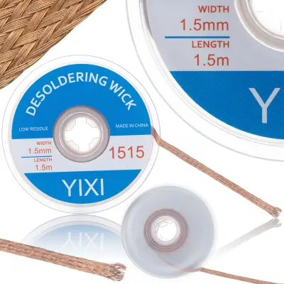 Traka Za Odlemljivanje 1.5mm X 1.5m – Mjedena Pletenica s Rosin | Precizno Uklanjanje Kositra