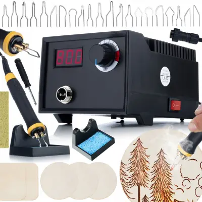 Stroj Za Pirografiju 60W RBB60W – Regulacija Temperature | 20 VRHova, Šperploča, Spužva