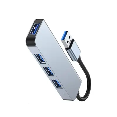 Brzi USB 3.0 Hub s 4 priključka - Elegantan aluminijski dizajn Siva