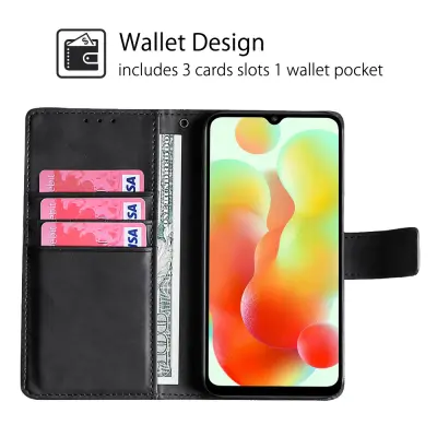 Futrola za telefon s uzorkom krokodila Redmi Note Crna