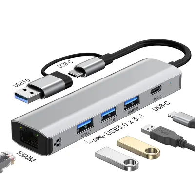 5-u-1 Gigabit Docking Station 2208TU Siva