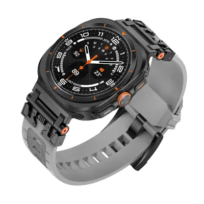 TPU Remen za sat za Samsung Watch 7 Ultra Crna + sive točkice
