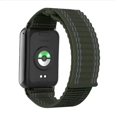 Najlonski remen s valovitim lančićem za Xiaomi Band 9/8 Pro Zelena