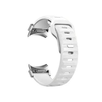 Remen za Galaxy Watch 6/5/4 - Silikonski remen za sat s brzim otpuštanjem Srebrna+Bijela