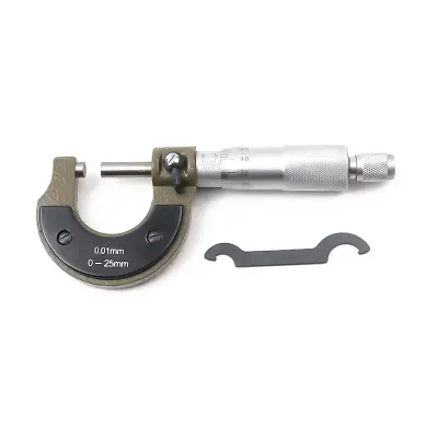 Vanjski mikrometar visoke preciznosti 0-25 mm Srebrna