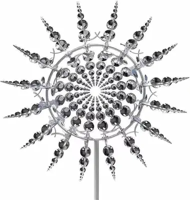 Vrtna kinetička vjetrenjača, metalna ukrasna vrtna dekoracija s dvostrukim rotiranjem | WINDARA