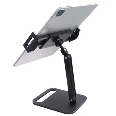 Stalak s jednom ručkom za stol za telefone i tablete Crna