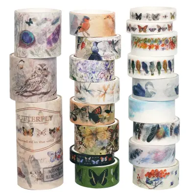 DIY ukrasna washi traka set - 20 rola Višebojno