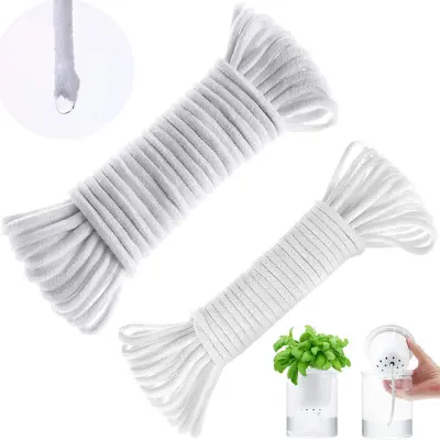 DIY sustav za samonavodnjavanje biljaka, pamučno uže Bijela