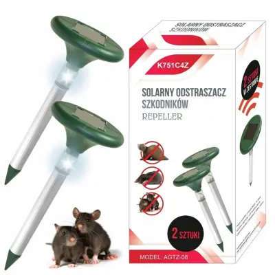 Set od 2 solarne baterije. 600mAh LED tjerač miševa i krtica do 1000m2