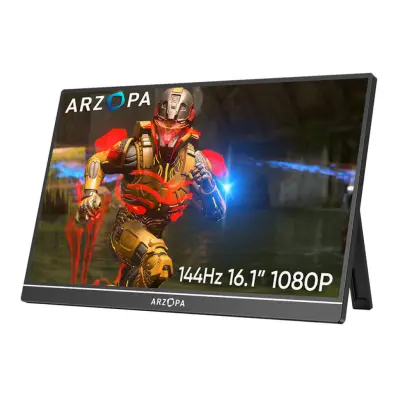 Arzopa 40,9 cm (16,1") Z1FC prijenosni monitor 1920x1080 144Hz IPS 13ms HDMI Mini-HDMI USB-C USB zvučnici NTSC72% HDR10
