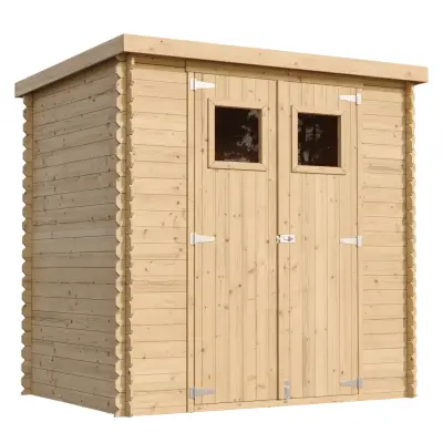 Drvena vrtna kućica -204x142xH200 cm/2.22 m2 - Vrtna kućica s podovima - TIMBELA M311+M311G