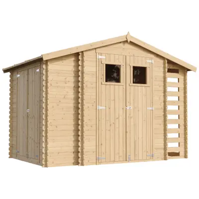 Drvena vrtna kućica -206x328xH218 cm/5,41 m2 - Vrtna kućica s podovima - TIMBELA M389+M389G